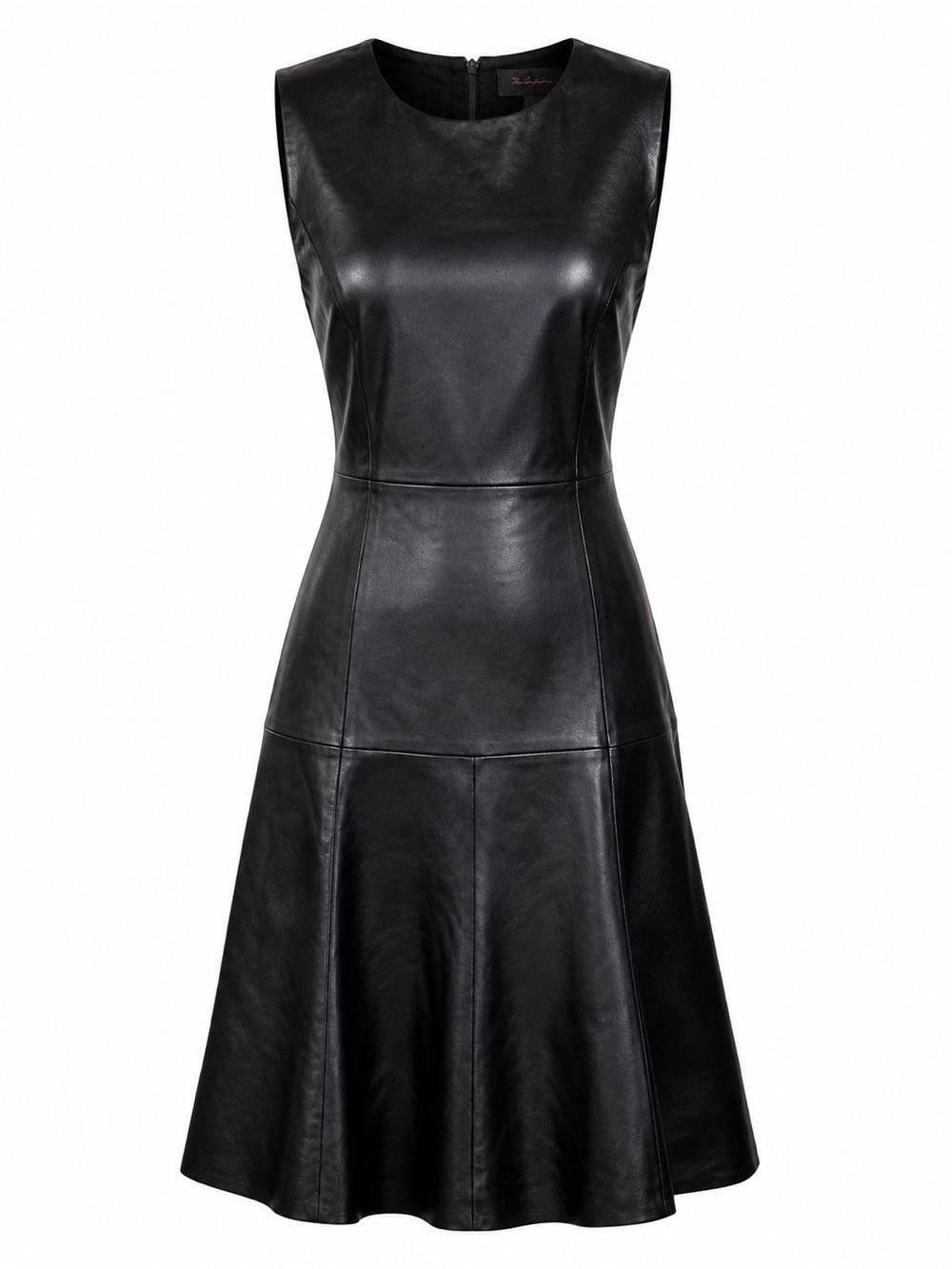 Antonio Melani Abigail Black Leather Fit & Flare Dress Size 0 NWT